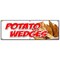 Signmission POTATO WEDGES BANNER SIGN fried baked idaho french fries flavored food B-72 Potato Wedges - alternate 1